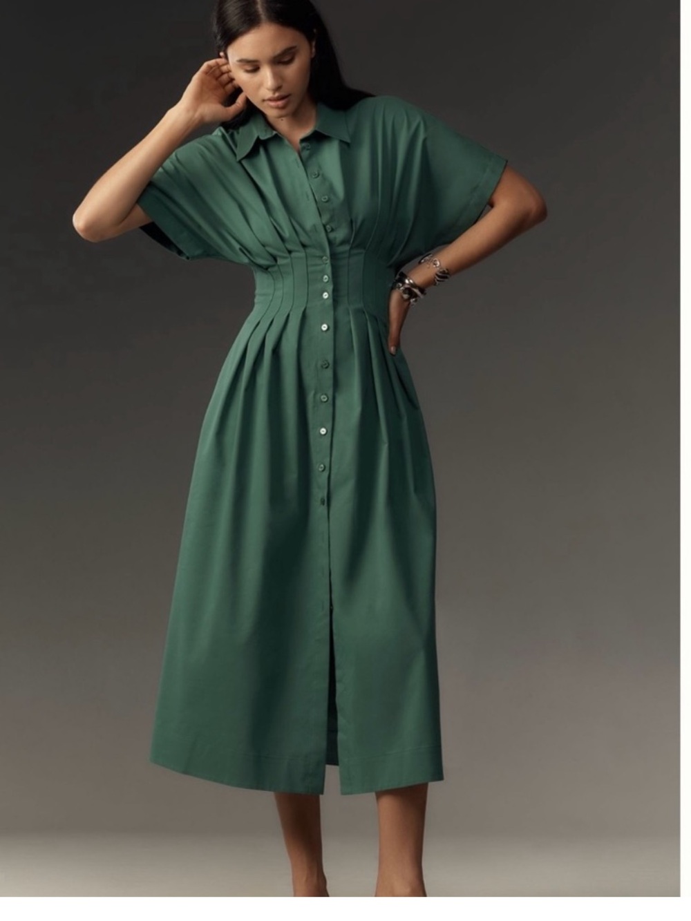 Exquise Tobie shirt dress green size MP